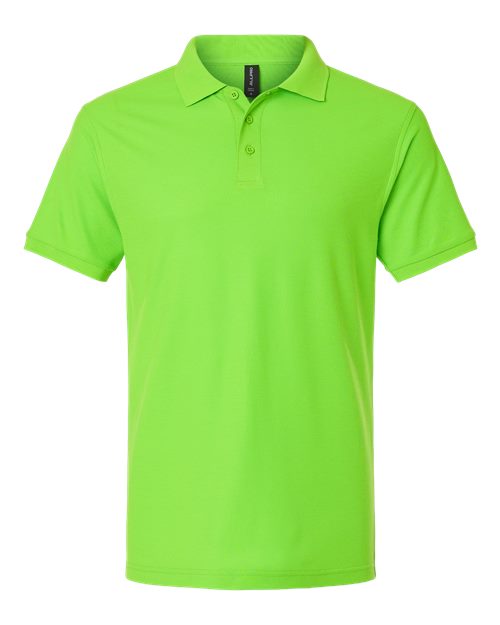 Men's Pique Polo - Lime Front