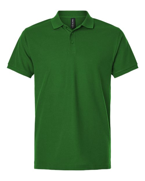 Men's Pique Polo - Olive Green Front