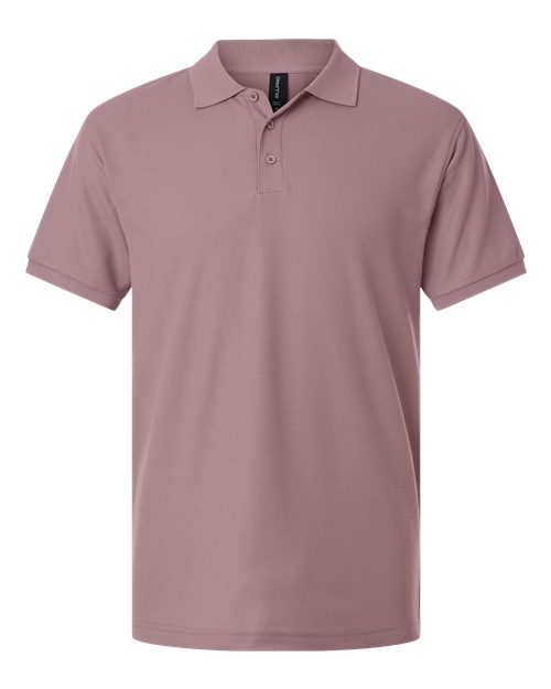 Men's Pique Polo - Deep Lavender Front