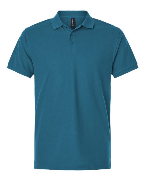 Men's Pique Polo - Pacific Blue Front