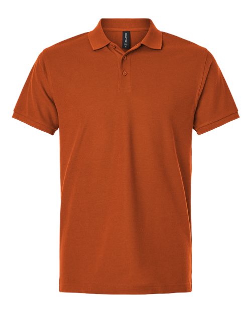 Men's Pique Polo - Rust Front