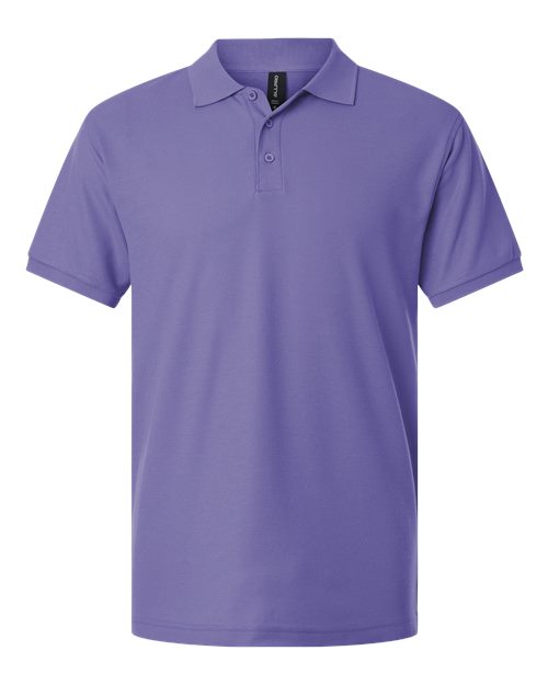 Men's Pique Polo - Violet Front