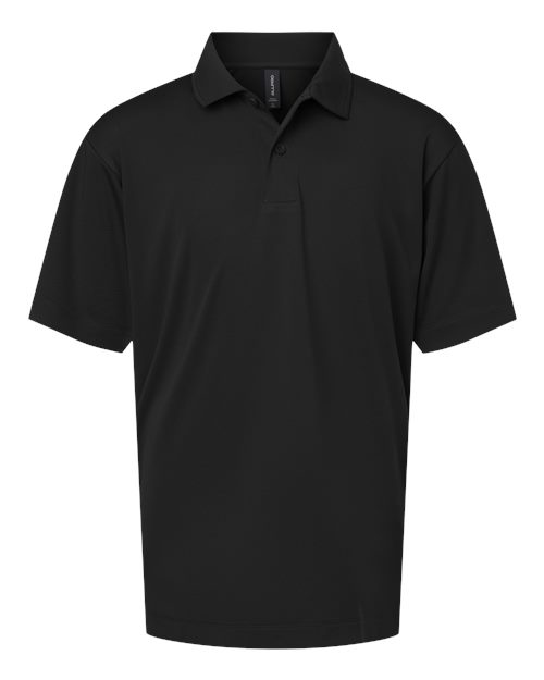 Youth Pro-Lock Performance Polo - Black Front