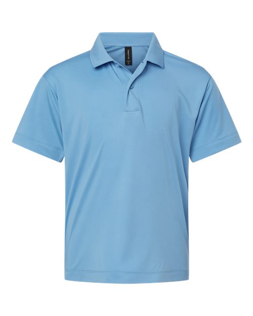 Youth Pro-Lock Performance Polo - Carolina Blue Front