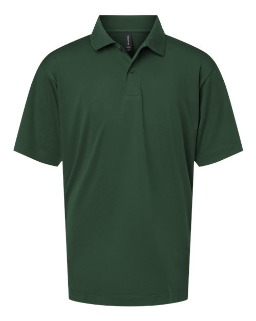 Youth Pro-Lock Performance Polo - Forest Green Front