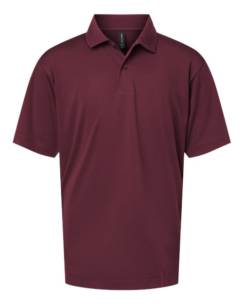Youth Pro-Lock Performance Polo - Maroon Front