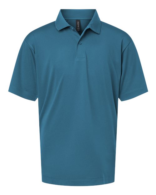 Youth Pro-Lock Performance Polo - Pacific Blue Front
