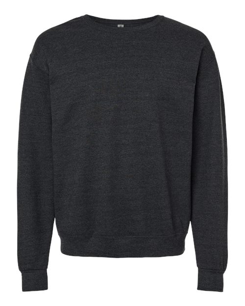 Unisex Ultimate CVC Crewneck Sweatshirt - Black Ink Heather Front