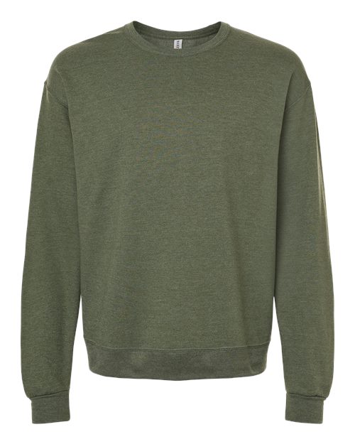 Unisex Ultimate CVC Crewneck Sweatshirt - Military Green Heather Front