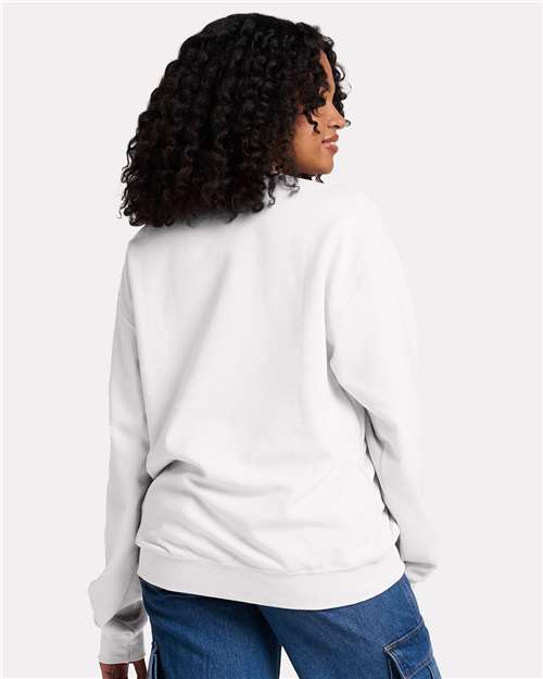 Unisex Ultimate CVC Crewneck Sweatshirt - White Back