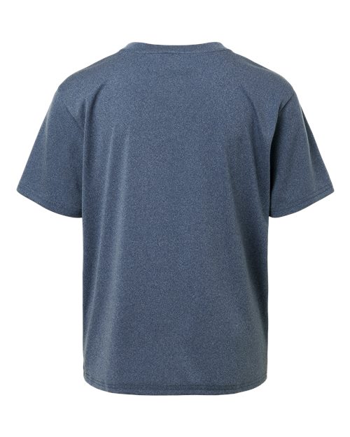 Youth Pro-Lock Performance T-Shirt - Heather Navy Back