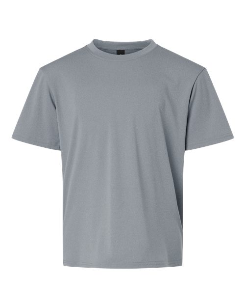 Youth Pro-Lock Performance T-Shirt - Heather Steel Front