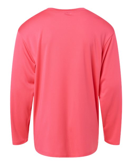 Youth Pro-Lock Performance Long Sleeve T-Shirt - Bright Pink Back