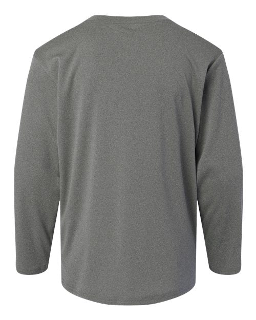 Youth Pro-Lock Performance Long Sleeve T-Shirt - Heather Granite Back