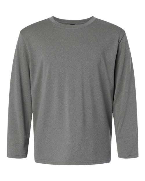 Youth Pro-Lock Performance Long Sleeve T-Shirt - Heather Granite Front