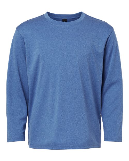 Youth Pro-Lock Performance Long Sleeve T-Shirt - Heather Royal Front