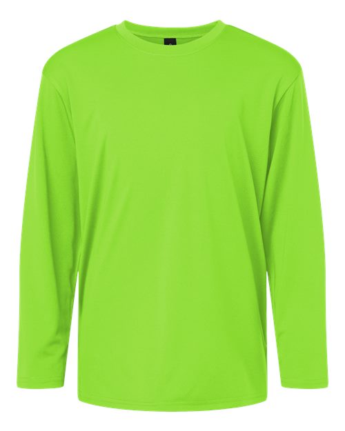 Youth Pro-Lock Performance Long Sleeve T-Shirt - Lime Front