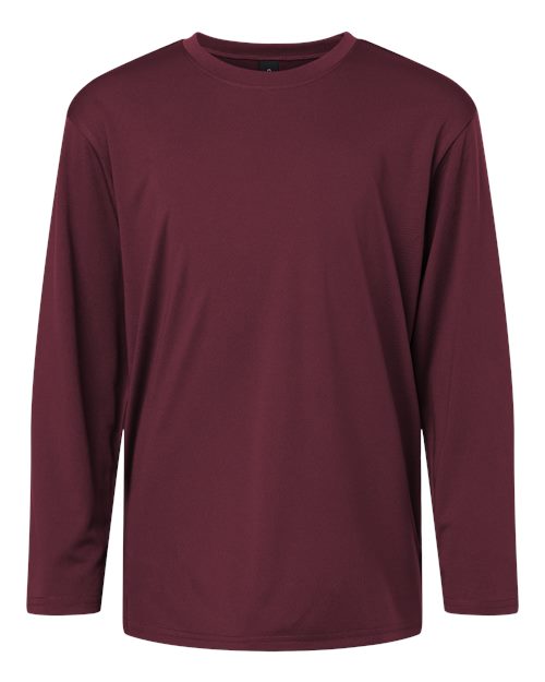 Youth Pro-Lock Performance Long Sleeve T-Shirt - Maroon Front