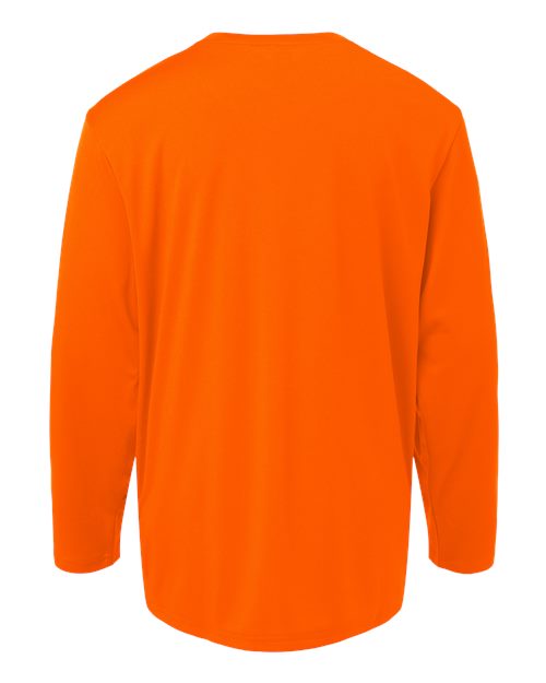 Youth Pro-Lock Performance Long Sleeve T-Shirt - Neon Orange Back