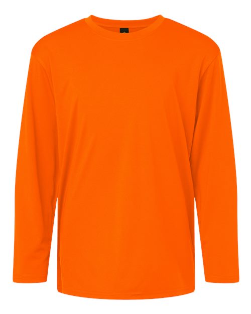 Youth Pro-Lock Performance Long Sleeve T-Shirt - Neon Orange Front