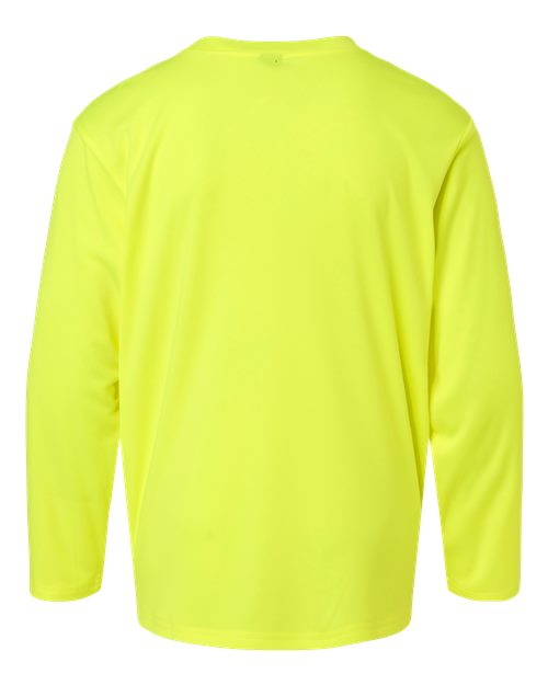 Youth Pro-Lock Performance Long Sleeve T-Shirt - Neon Yellow Back