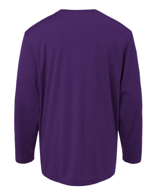 Youth Pro-Lock Performance Long Sleeve T-Shirt - Purple Back