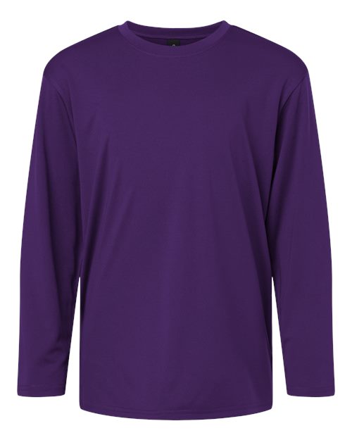Youth Pro-Lock Performance Long Sleeve T-Shirt - Purple Front