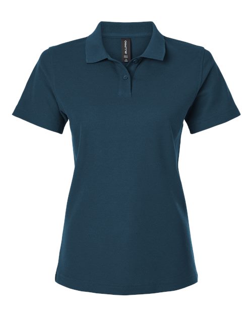 Women's Pique Polo - Atlantic Blue Front
