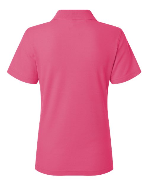 Women's Pique Polo - Bright Pink Back