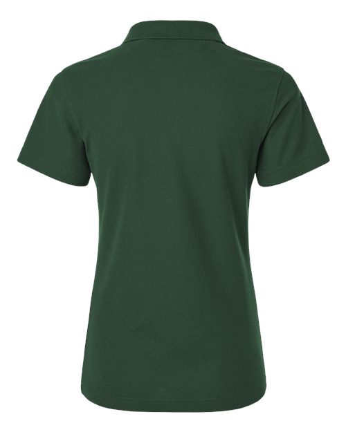 Women's Pique Polo - Forest Green Back