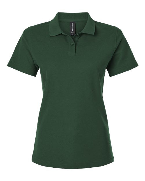 AllPro Women's Pique Polo - Forest Green Front