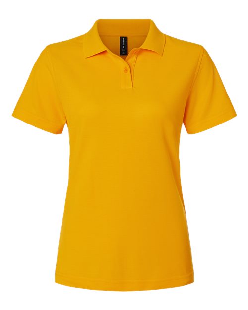 Women's Pique Polo - Gold Front