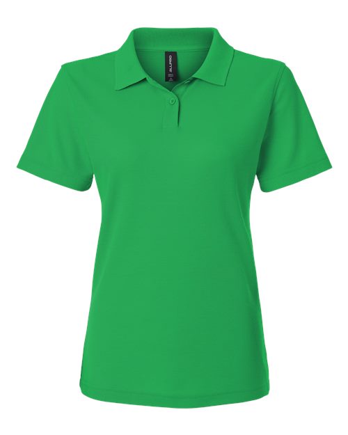 Women's Pique Polo - Kelly Green Front