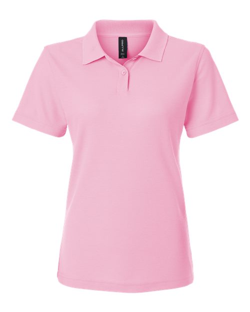 AllPro Women's Pique Polo - Light Pink Front