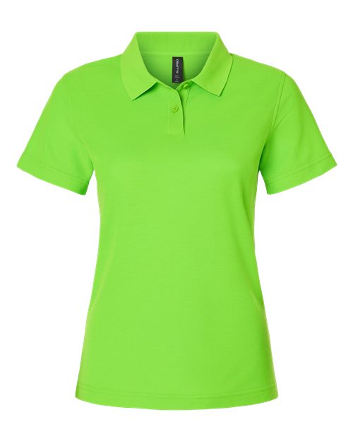 Women's Pique Polo - Lime Front