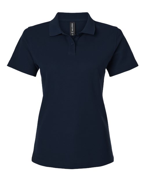 Women's Pique Polo - Navy Front