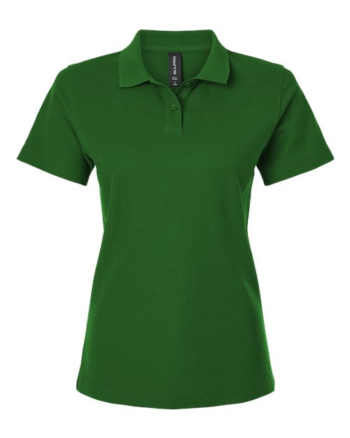 Women's Pique Polo - Olive Green Front