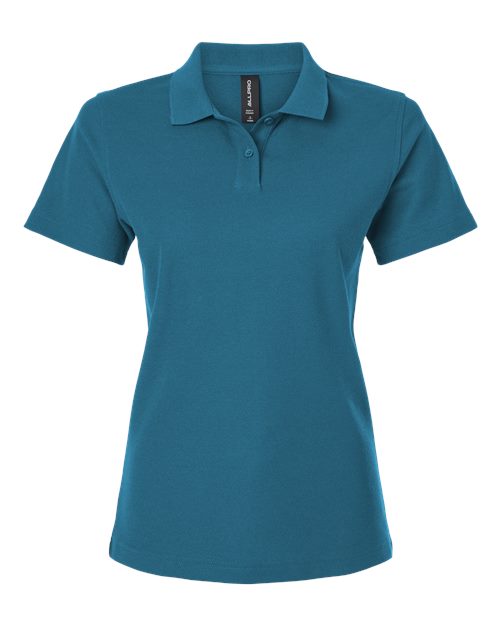 Women's Pique Polo - Pacific Blue Front