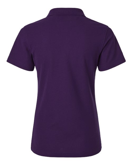 Women's Pique Polo - Purple Back