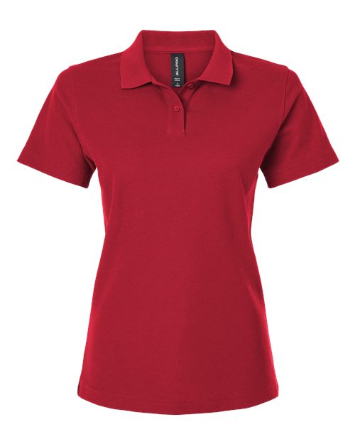 Women's Pique Polo - Red Front