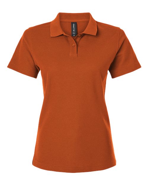 AllPro Women's Pique Polo - Rust Front