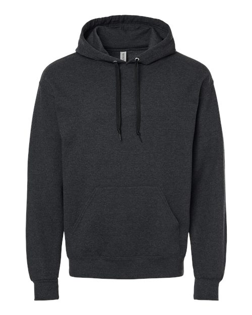 Unisex Ultimate CVC Hooded Sweatshirt - Black Ink Heather Front