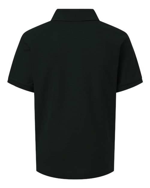 Youth Pique Polo - Black Back