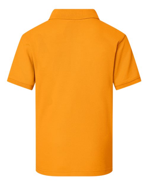 Youth Pique Polo - Gold Back