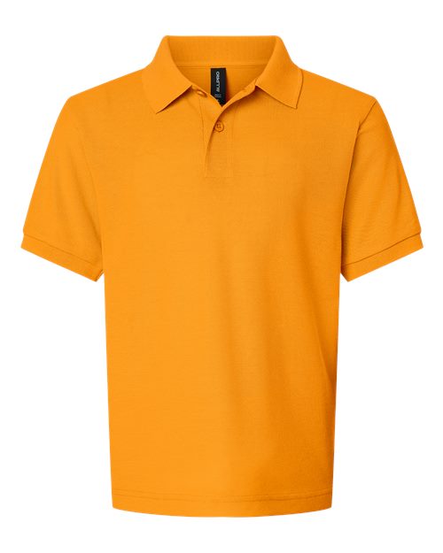 Youth Pique Polo - Gold Front