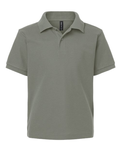 Youth Pique Polo - Greystone Front