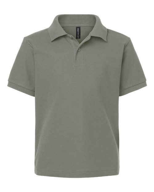 AllPro Youth Pique Polo - Greystone Front