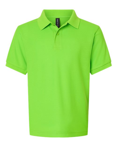 Youth Pique Polo - Lime Front