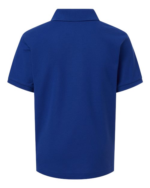 Youth Pique Polo - Royal Back
