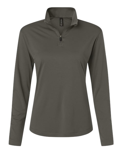 Women's Pro-Lock Performance Quarter-Zip Pullover - Charcoal Front